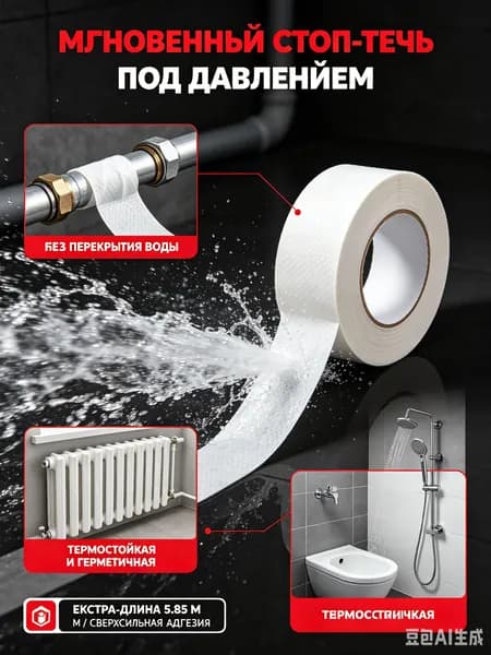 Клейкая лента 2 мм 5.85 м, 1 шт