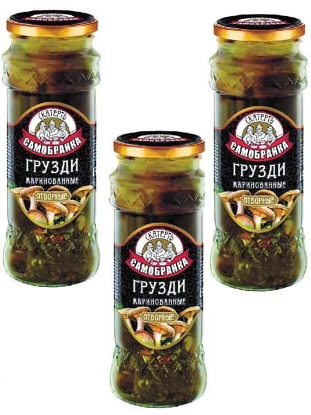 Скатерть-Самобранка Грузди маринованные, 370 мл, 3 шт