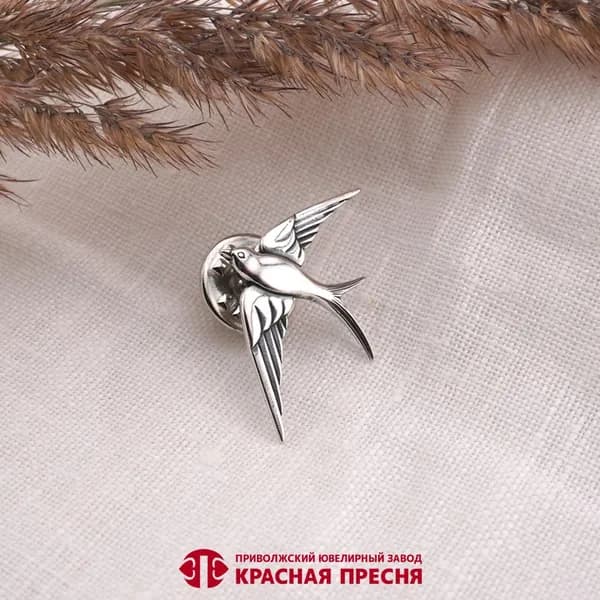 Брошь Красная Пресня серебро 925 пробы