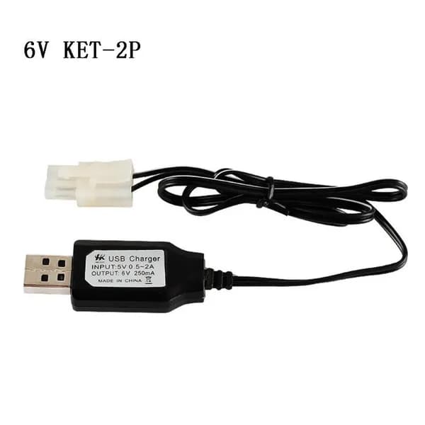 USB-кабель для зарядки с разъемом 6V KET 2P (мама)