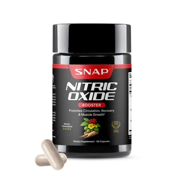 Snap добавки Nitric Oxide Booster для мужчин и женщин, L-цитруллин + 3 формы L-аргинина для выносливости