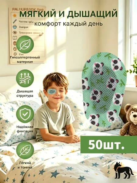 Запчасти для очков детские окклюдеры (глазной пластырь), 50 штук