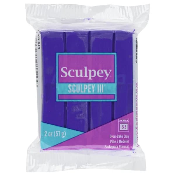 Полимерная глина Sculpey III 513 цвет пурпурный 57 гр.