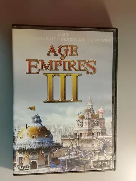 Диск с винтажной игрой для слабого ПК Age of Empiries 3 Русская и Английская версия PC DVD