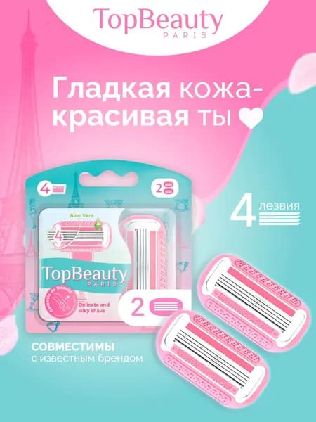 Сменные кассеты для женской бритвы, 2 шт , нержавеющая сталь