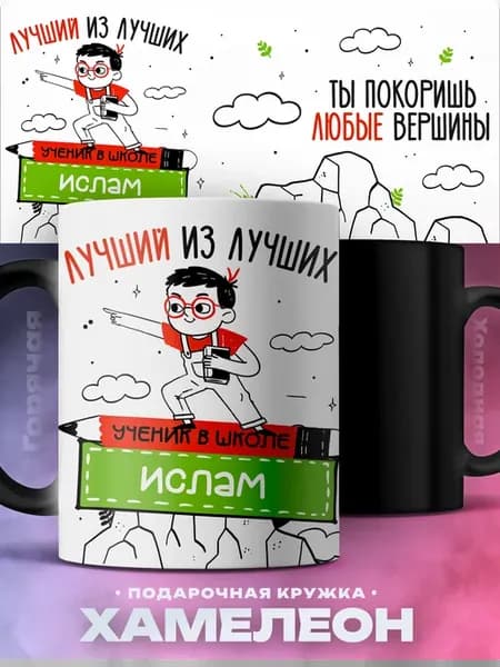 Мужская кружка хамелеон Ислам Лучший из лучших