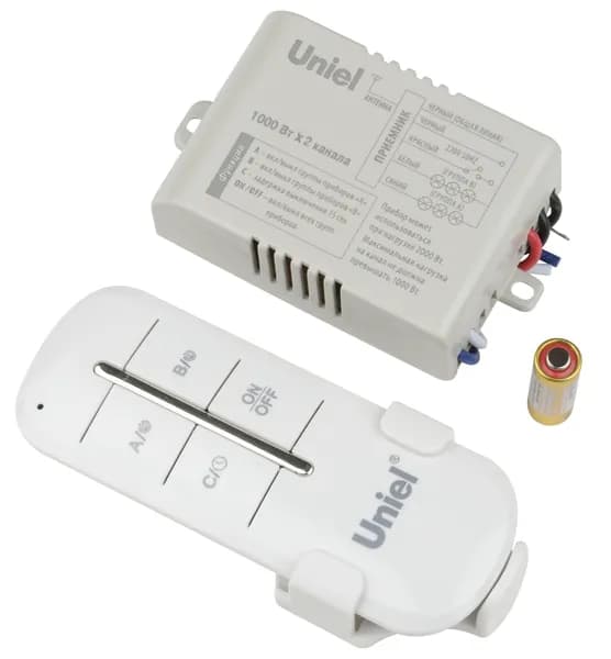 Пульт управления светом Uniel ТМ UCH-P005-G2, 1000 Вт, до 30 м, 2 канала