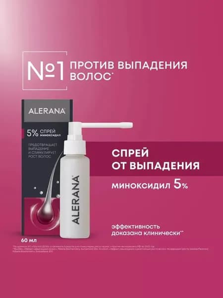 Алерана спрей 5%, 60 мл, 3 шт.