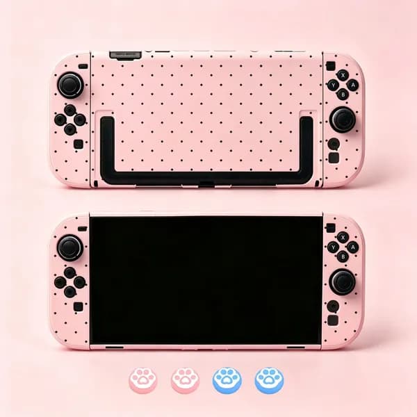 Подходит для чехла Switch 2 с синим горошком, жесткого чехла, защитного чехла для Switch 2 поколения, матового чехла.