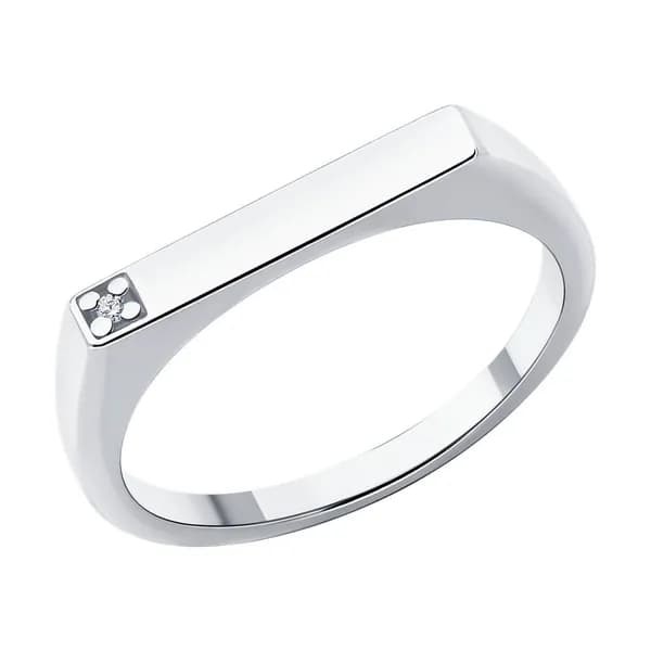 Diamant, Кольцо из серебра с бриллиантом, 94-210-02126-1, 925 проба