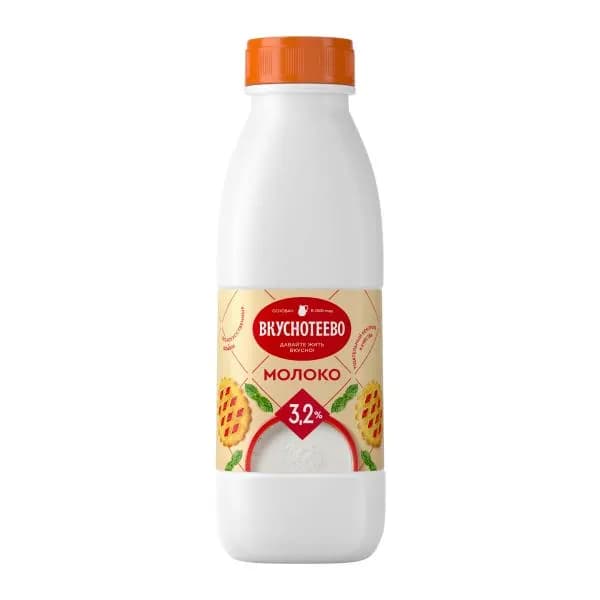Молоко Вкуснотеево ультрапастеризованное 3.2% 900г