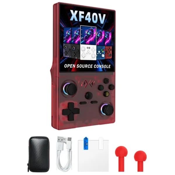 Портативная игровая консоль XF40V с открытым исходным кодом, розоватый - 128G