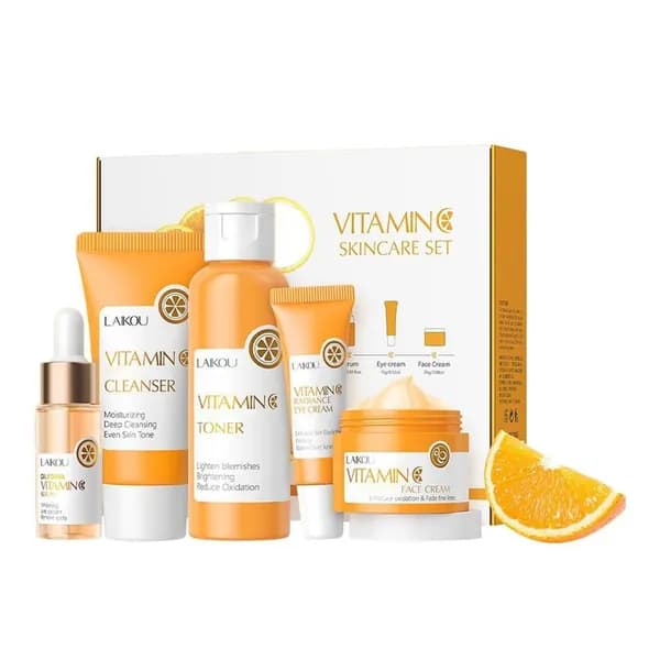 Набор LAIKOU Vitamin C 5 предметов для сияющей кожи с гиалуроновой кислотой