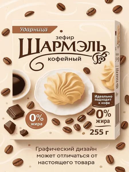 Зефир ШАРМЭЛЬ Кофейный, 255г