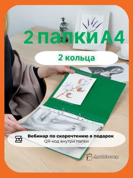 Папка на кольцах для документов А4-2шт