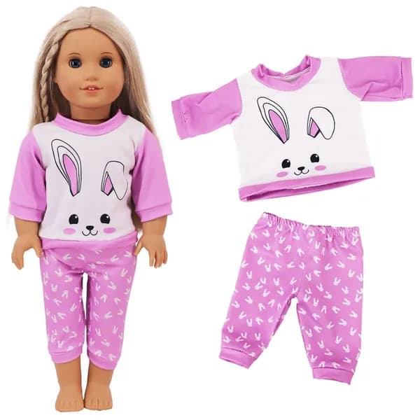 Детская игрушечная одежда American Girl: повседневная пижама для куклы Шафа.