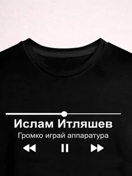 Футболка базовая из хлопка с принтом