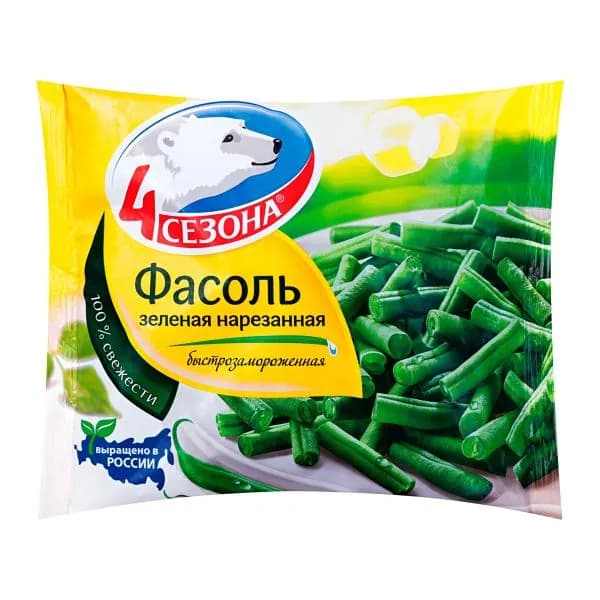 Фасоль зеленая 4 Сезона быстрозамороженная 400г