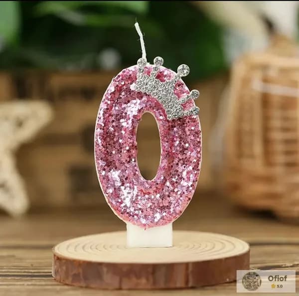 Свечи для торта цифра 0, 7 см, 1 шт