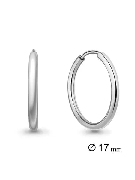 Серьги Конго серебро 925 AQUAMARINE кольца 15 мм