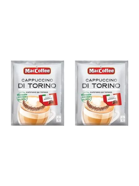 MacCoffee Напиток кофейный Капучино ди Торино 2в1, 20 саше, 330 г, 2 шт