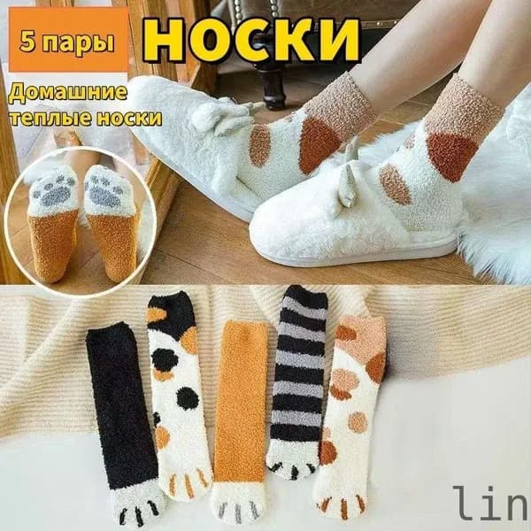 Носки женские, 5 пар