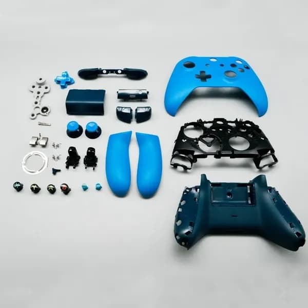 Ремонт и замена полной оболочки рукоятки Xbox Slim Xbox One S Blue