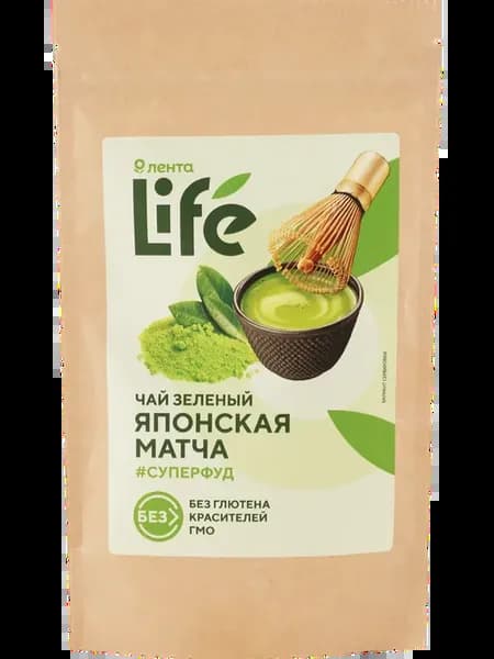 Чай зеленый ЛЕНТА LIFE Японская матча Премиум порошковый