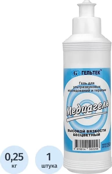 Гель для УЗИ Медиагель высокой вязкости бесцветный 250 г