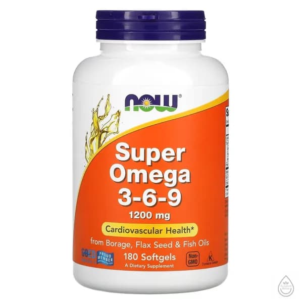 Омега 3-6-9 Super Omega 3-6-9 1200 мг, 180 гелевых капсул