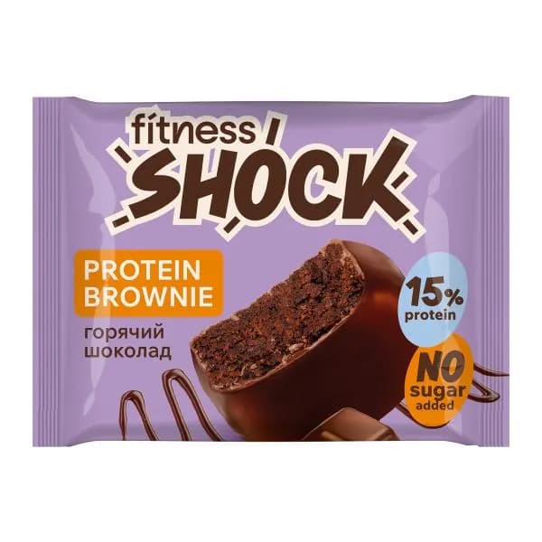 Пирожное протеиновое Брауни горячий шоколад Fitnesshock 50г