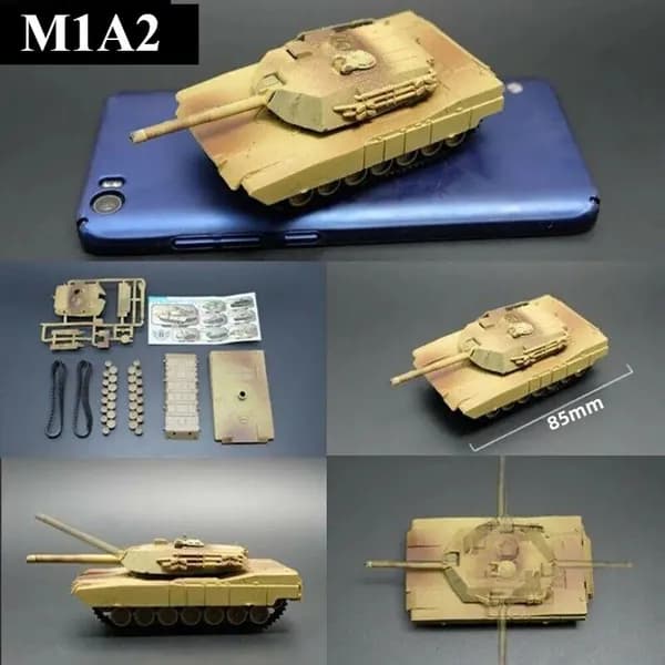 Миниатюрная Модель Танка В Масштабе 1:72, Пластик, Легко Собирается, Может Быть Раскрашена, Случайные Цвета