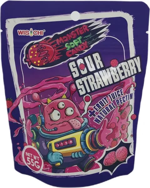 Мармеладные конфеты Monster Клубникус, 55 г