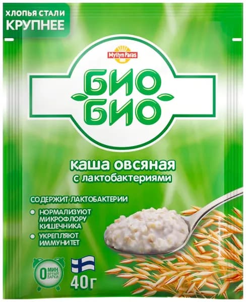 Каша овсяная Myllyn Paras Био-Био с лактобактериями, 40 г