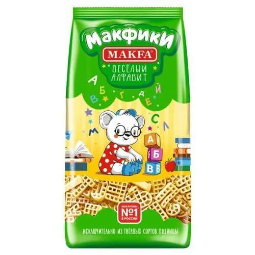 Макаронные изделия Makfa Макфики Веселый алфавит детская серия 300 г (2 шт)