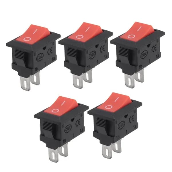 U35 шт. Вкл-выкл KCD11 2Pin 2P черный красный лодка автомобильный кулисный переключатель 3A 250 В 6A 125 кнопка переменного тока KCD1-11 10X15 KCD117