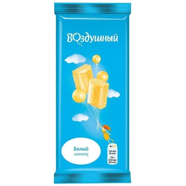 Воздушный белый пористый шоколад, 80 г