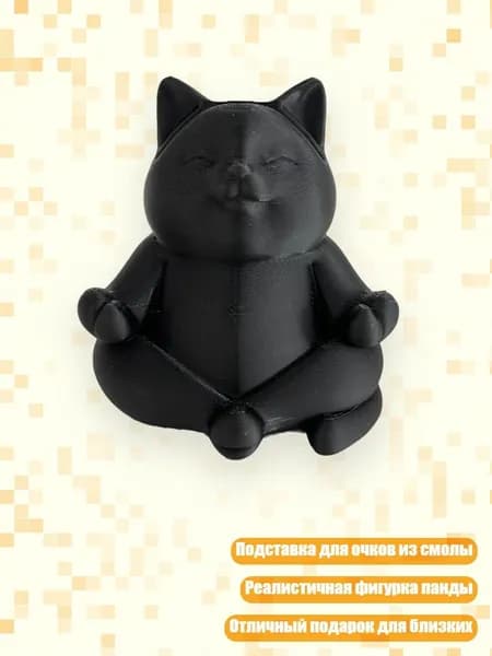 Подставка для очков, статуэтка кошки из смолы, декоративное украшение для рабочего стола, Черный - S