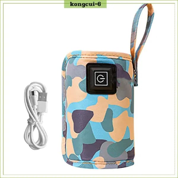 USB-сумка для подогрева бутылочек с молоком Крышка для детской бутылочки камуфляжно-синего цвета