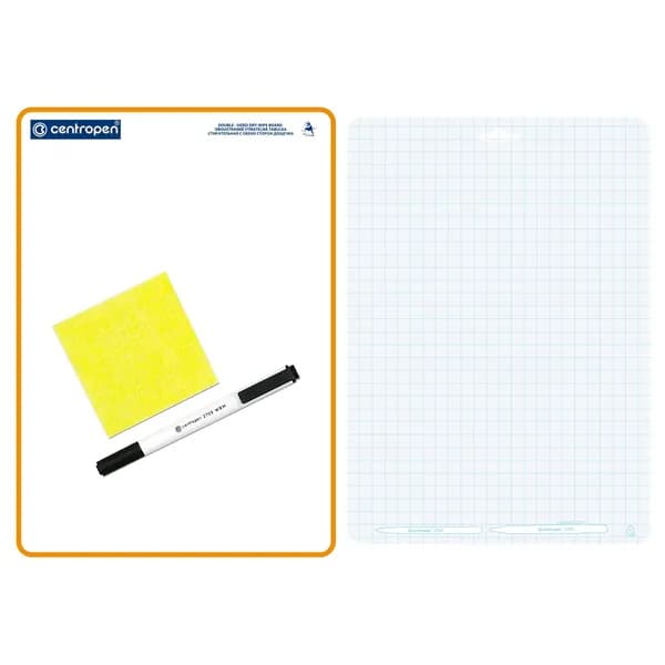 Доска для рисования с маркером двухсторонняя Centropen, А4 (5 7779 0112/5 7779 0185)