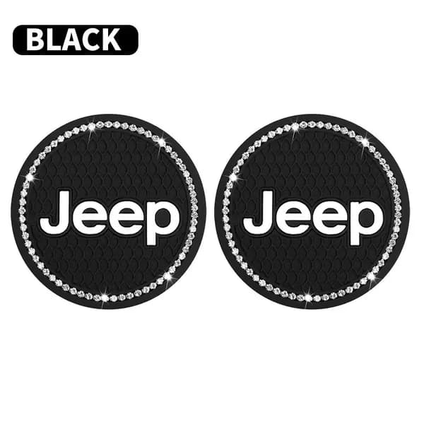 2 шт. коврик для автомобильного стакана, нескользящий, для JEEP Grand Cherokee WK WK2 KJ KK KL Commander XK Renegade, аксессуары для салона автомобиля