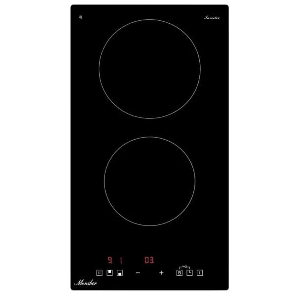 Варочная поверхность MONSHER, High-Tech, индукция, 30 см, 2 зоны нагрева, inverter, сенсорное управление, 9 уровней, цвет черный (MHI 3003)