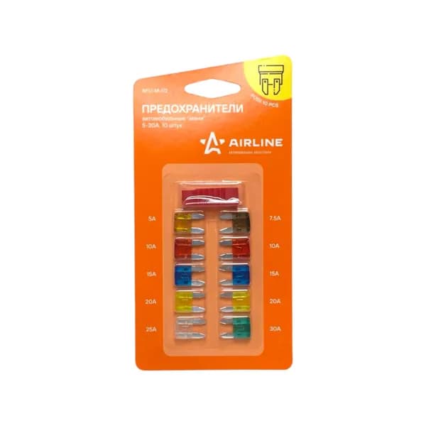 Предохранители MINI флажковые 5-30А 10 шт Airline