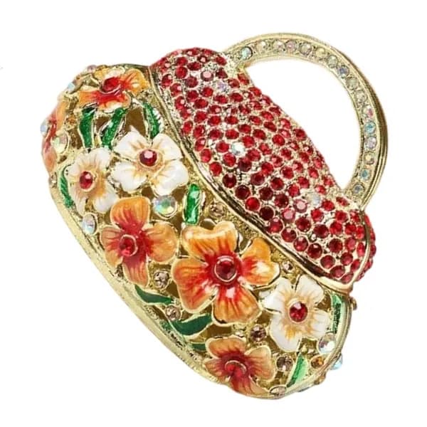 Китайская шкатулка из перегородчатой эмали, красный