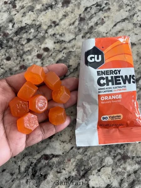 Конфетки GU Energy Labs Мармеладки Energy Chews 60 г, Клубника, Быстрое и длительное снабжение энергией