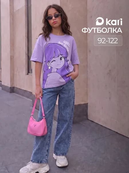 Футболка KariKids для девочки базовая 1 шт