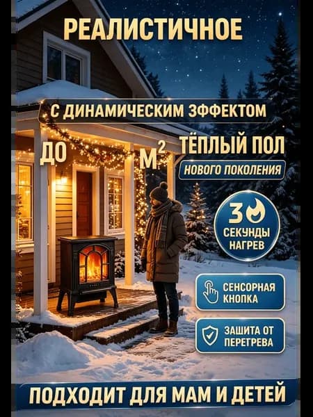 Портативный камин-обогреватель для зимы