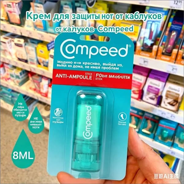 Немецкий Compeed крем для ухода за пятками, увлажняющий для ног