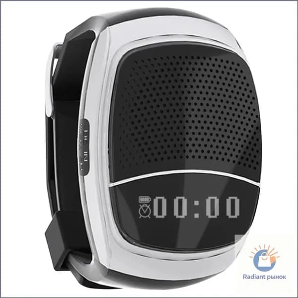 Bluetooth-динамик на браслете с дисплеем B90 для велосипеда серебристый