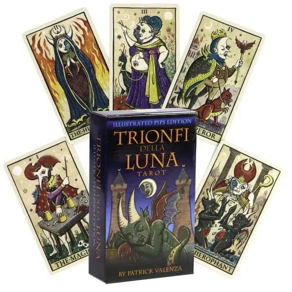 Карты Таро Трионфи Делла Луна,Trionfi Della Luna Tarot cards illustrated Pips Edition